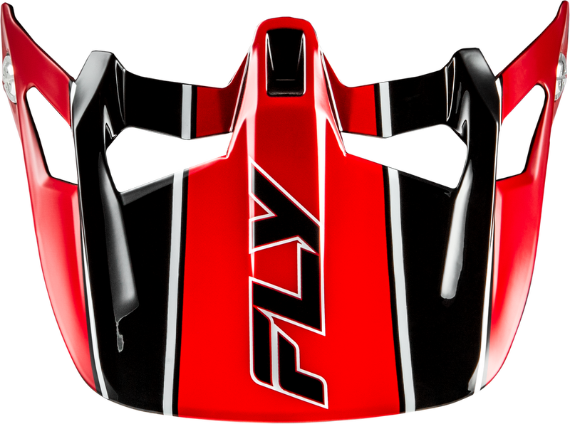 Fly Racing 73-9231V 73-9231V WERX-R CARBON FLOW VISOR BLACK/RED