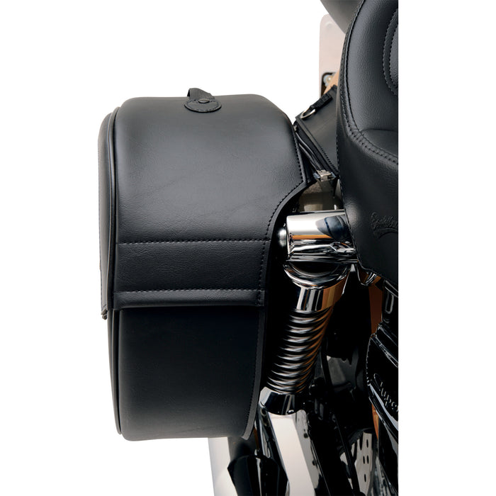 SADDLEMEN 3501-0576 3501-0576 Drifter Saddlebags with Shock Cutaway - Black