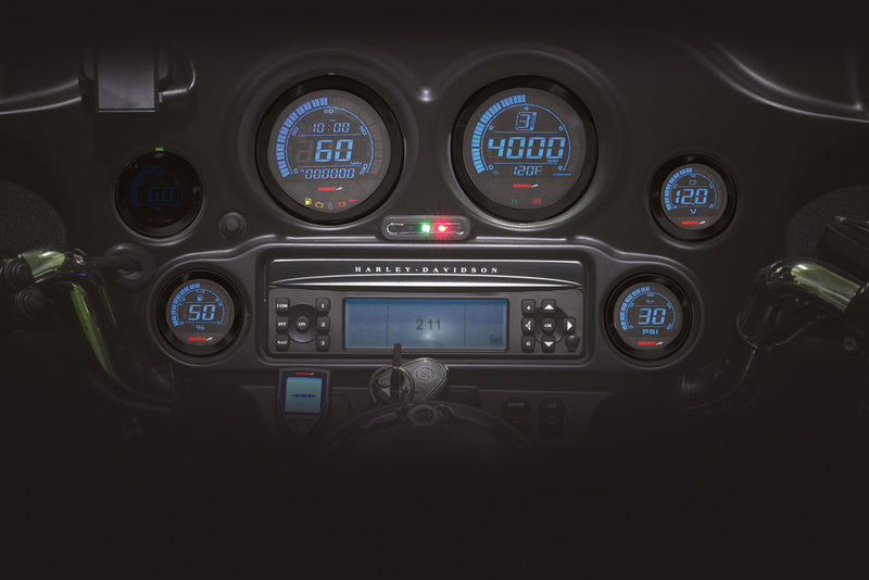 Koso North America Digital Gauge Cluster Black Bezel Flht AND Fltr - BA050903 For Harley Touring 2004-2013