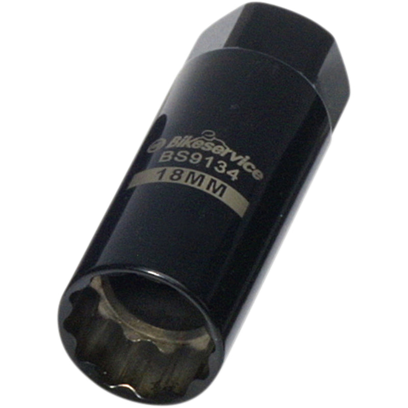 BIKESERVICE 3801-0383 BS9134 Thin Wall Spark Plug Socket Plug Socket - Thin - 18 mm