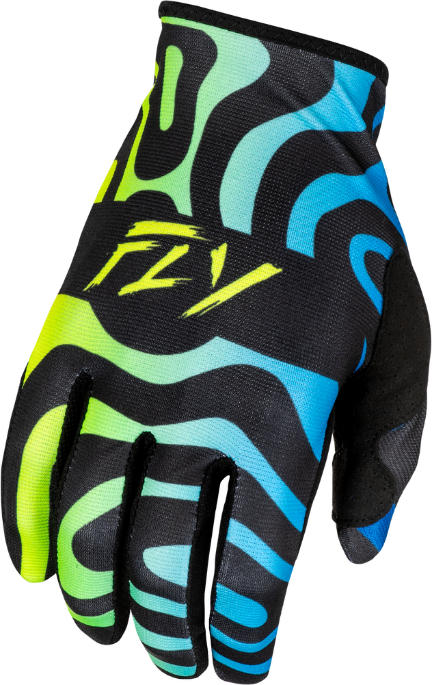 Fly Racing 378-740S 378-740S LITE ZEN GLOVES BLACK/BLUE/HI-VIS SM