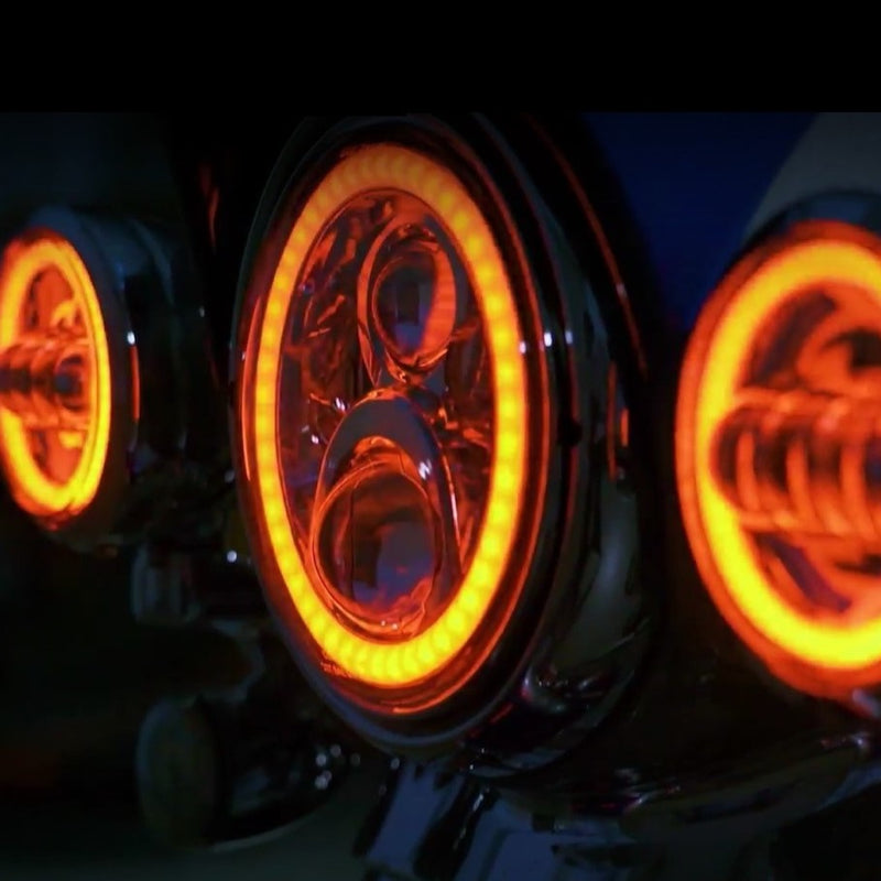 Custom Dynamics ProGLOW™ Headlamp - PG-7-13-C For Harley Motorcycles 1994-2016