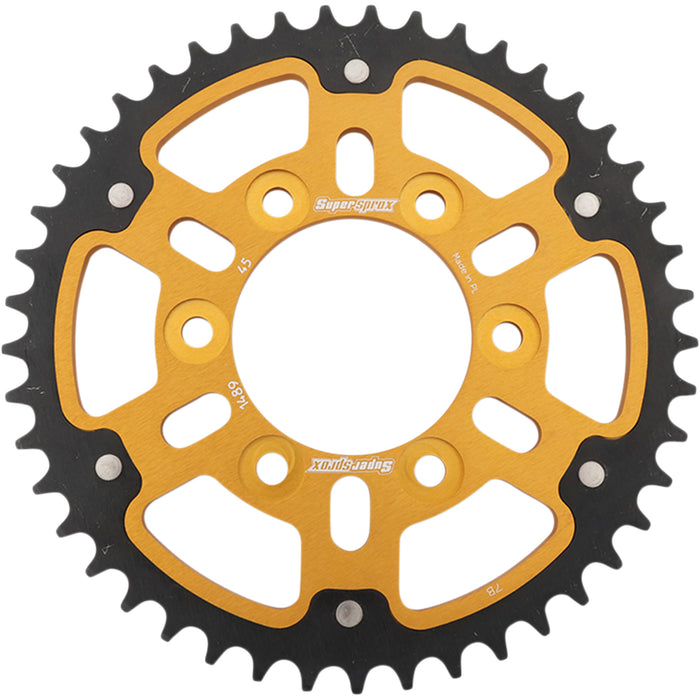 SUPERSPROX 1210-2201 RST-1489-45-GLD Stealth Rear Sprocket 45 tooth - gold - kawasaki