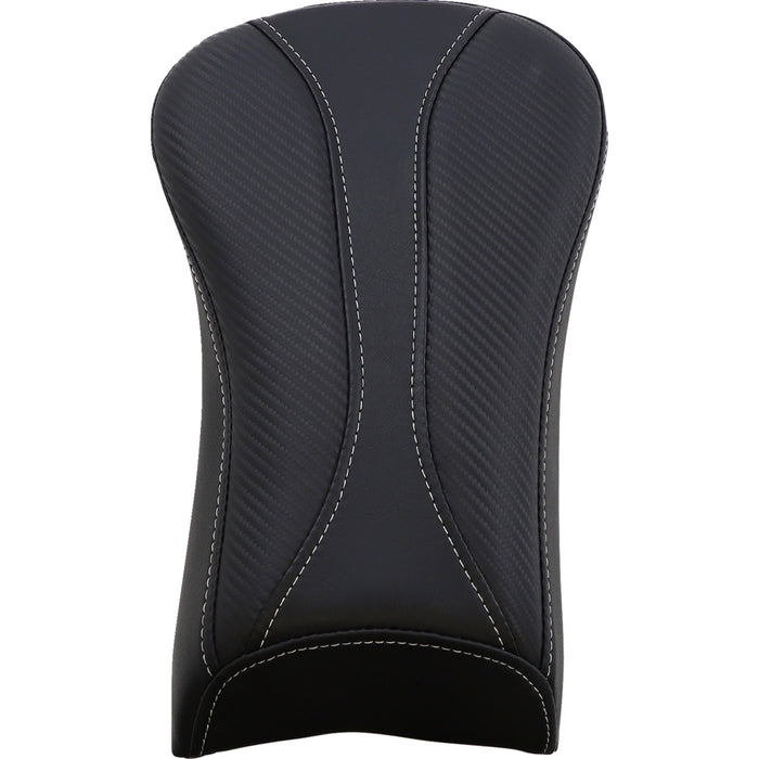 SADDLEMEN 0802-0803 806-23-0162 Dominator Pillion Pad - Standard Reach - Black w/ Gray Stitching