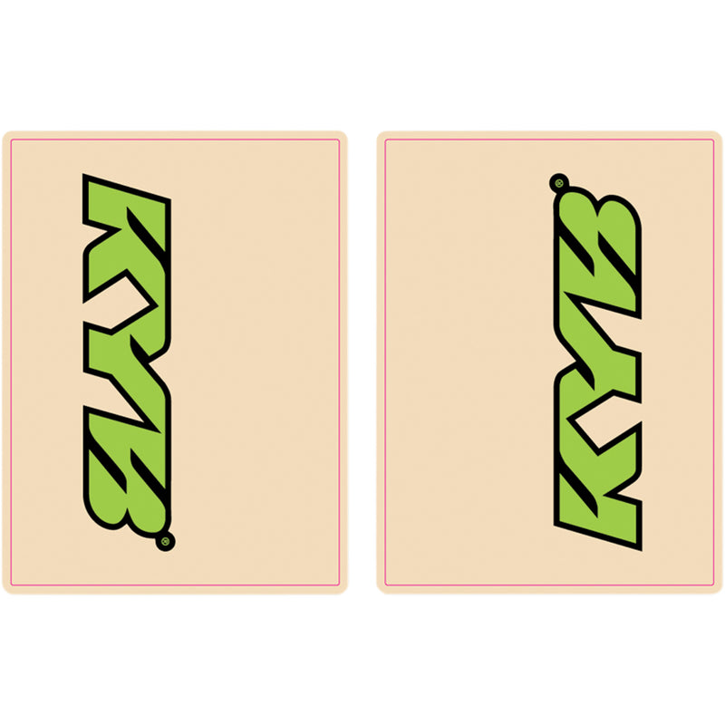 FLU DESIGNS INC. 4320-1440 01017 Upper Fork Decals Upper Fork Decal - KYB - Green/Black