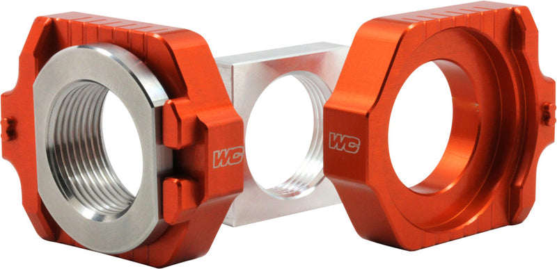 Works Axle Blocks Elite KTM HUS Orange - 17-263 KTM Dirt Bikes 2013-2022