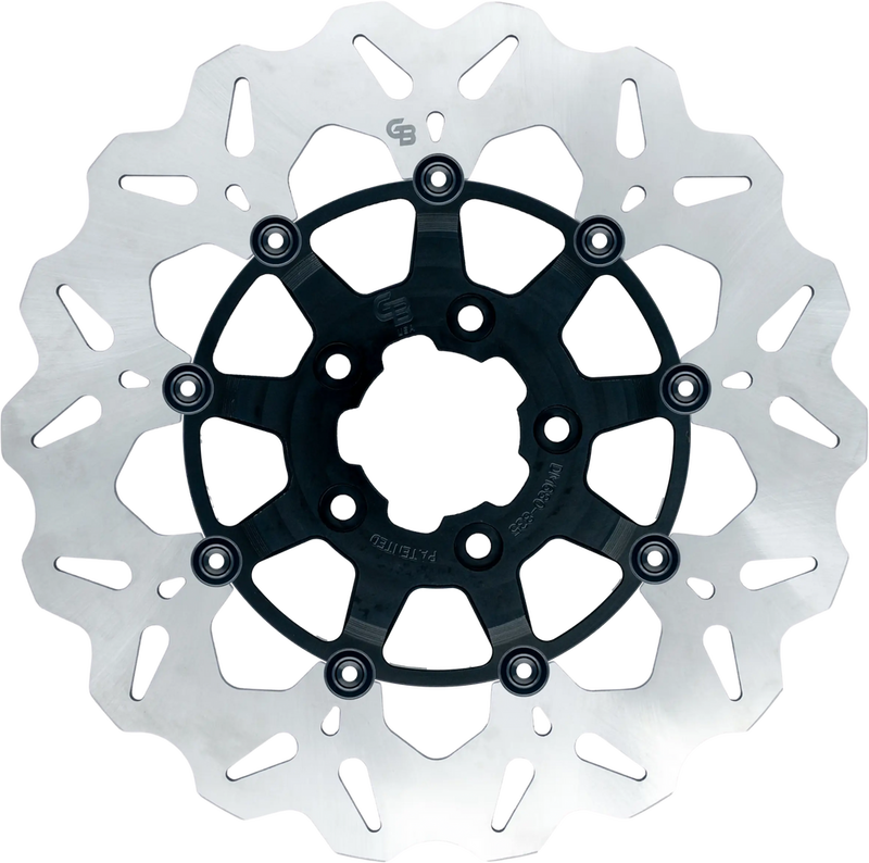 Gbrakes Rotor 11.8" Floating Wave Front Black - GBDU003 For Harley Motorcycles 2006-2013
