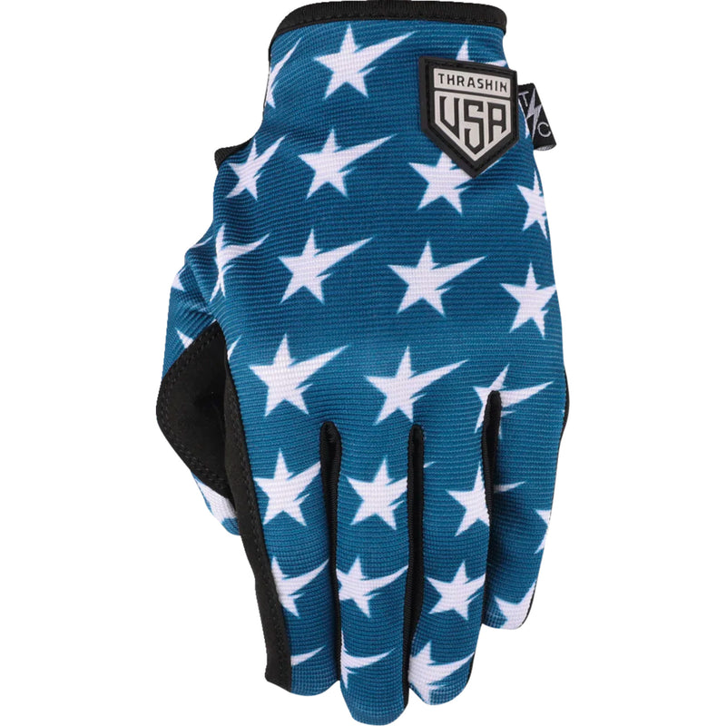 THRASHIN SUPPLY CO. Stars Bolts Stealth Gloves Red/Blue