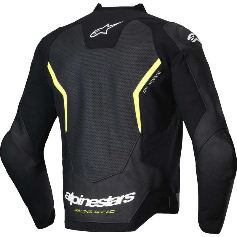 ALPINESTARS GP Force v2 Airflow Leather Jacket Black/Yellow - Fluo US / EU
