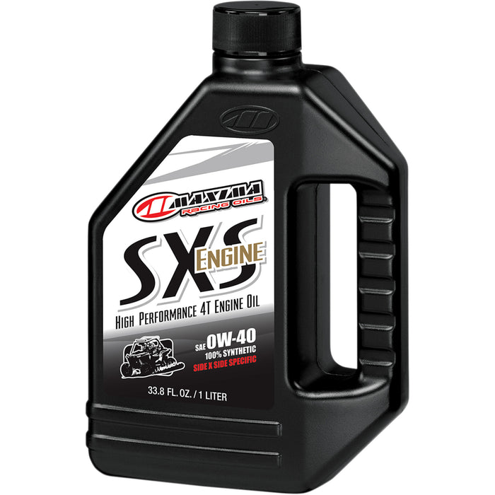 MAXIMA RACING OIL 3601-0308 30-12901 SXS 100% Synthetic 4T Engine Oil SXS UTV Synthetic 4T Oil - 0W-40 - 1L
