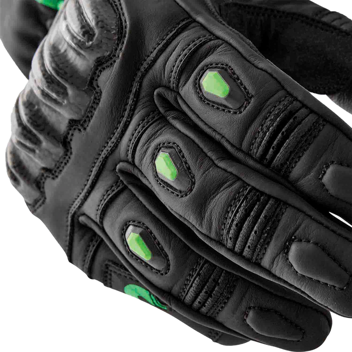 Rst 556-3650209 103650F.GRN-09 S1 GLOVE BLK/FLO-GREEN LEATHER MD
