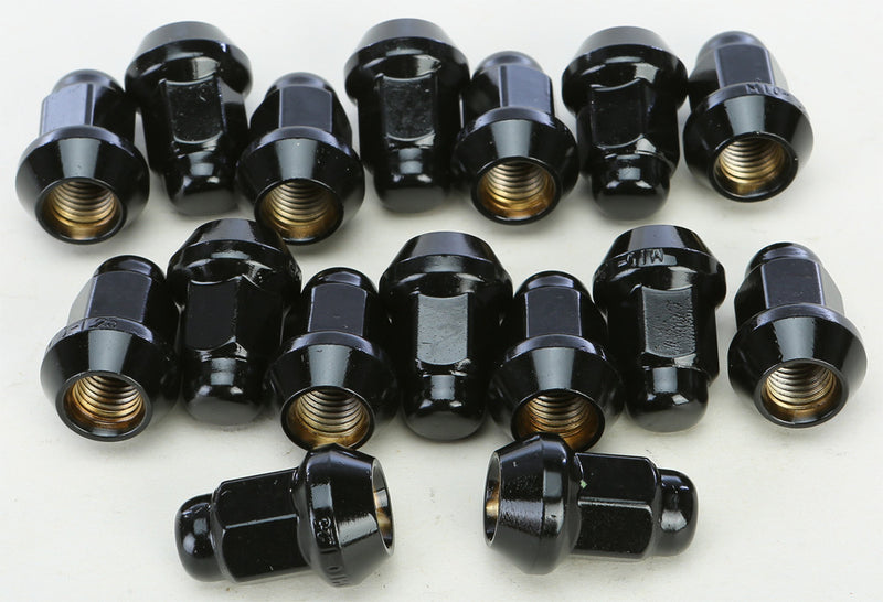 Awc 10MMX1.25 Tapered LUG Nuts Black 60' 14MM Head 16/PK - ALUGB-14BX Polaris Sportsman / Scrambler 2009-2016