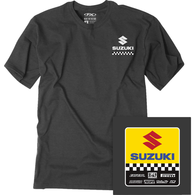 FACTORY EFFEX Starting Line T-Shirt Suzuki - Heather Charcoal