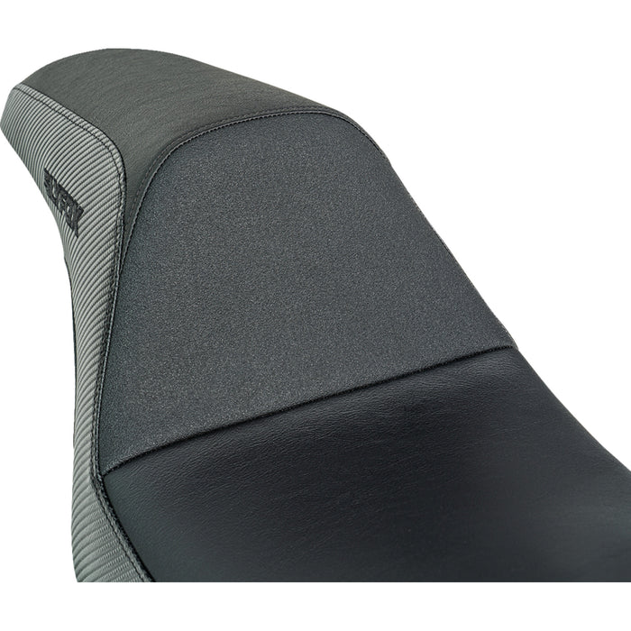 SLYFOX 0805-0150 SlyFox4681A The Drifter Seat - Black Logo - Black Vinyl - Smooth - FXR '82-'00