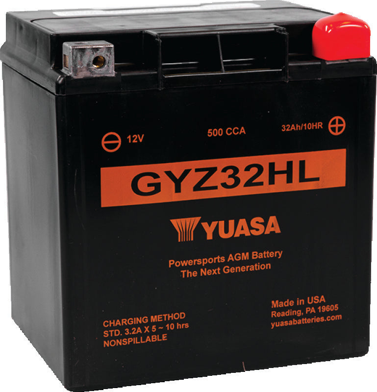 Yuasa Battery YUAM732GHL Yuasa GYZ32HL High Performance Maintenance Free AGM 12-Volt Battery - Photo - Primary