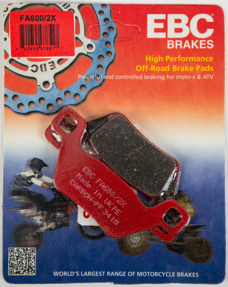EBC Brake Pads Carbon X Series - FA600/2X Kymco ATV/UTV Models 2014-2016