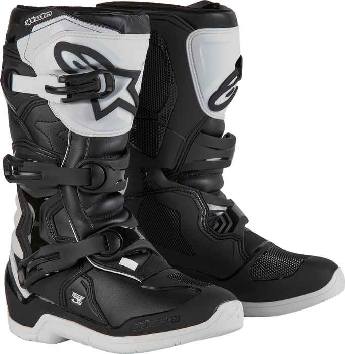 Alpinestars 482-47702 2014024-21-2 TECH 3S YOUTH BOOTS WHITE/BLACK SZ 2