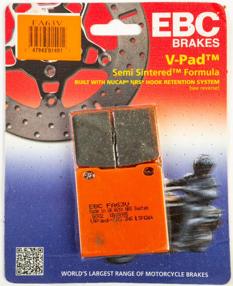 EBC Brake Pads Semi-Sintered V Series - FA63V Suzuki Motorcycles 1983-2010