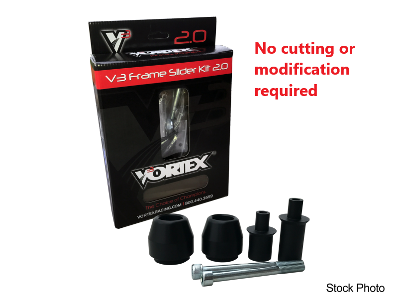 Vortex 3-SR132 SR132 FRAME SLIDERS V3 2.0 BLACK KAW