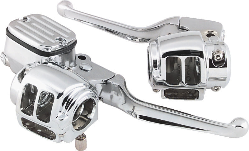 Bikers Choice 488731 96-06 Big Twin 96-03XL With 11/16 Bore Master Cylinder Chrome Handlebar Control Kit - Photo - Primary
