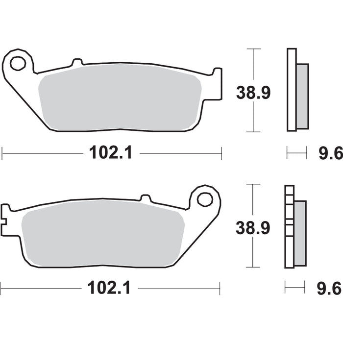 SBS 1721-1654 700HS HS Street Excel Sintered Front Brake Pads HS Brake Pads - Honda - 700HS