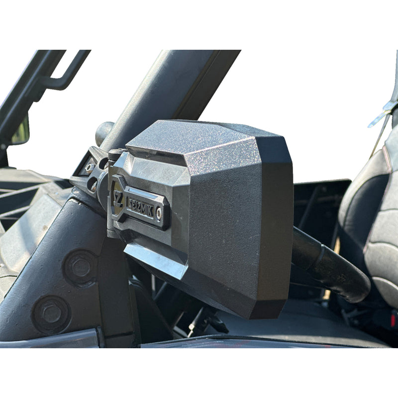 SEIZMIK 0640-1729 56-90093KIT Trailrider Side View Mirror Kit for Roll Cages Mirrors - Trailrider - Side View - Rectangle - Black - 1.75" ROPS - Pair