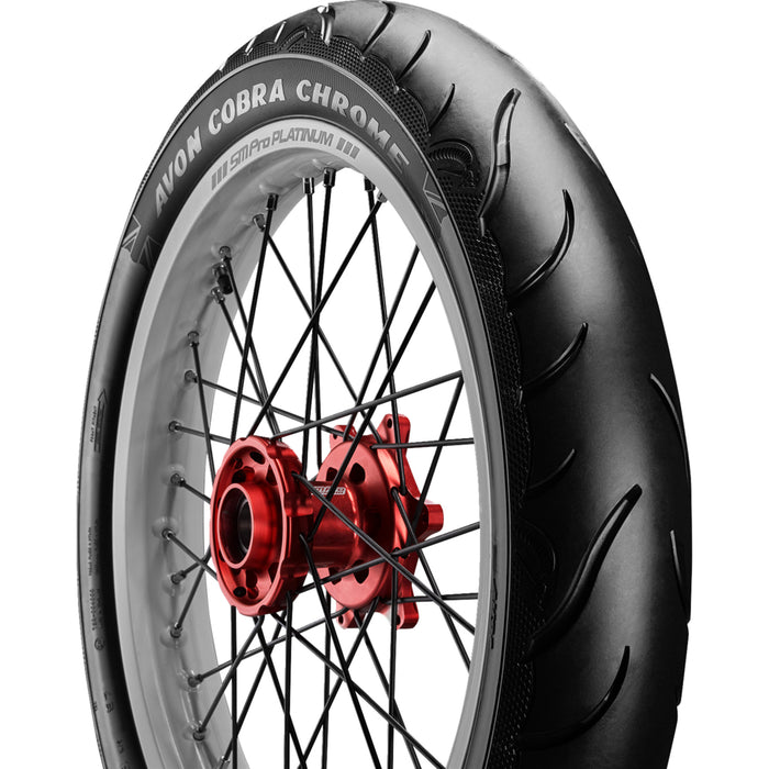 AVON 0305-0618 638177 Cobra Chrome AV91 Tire Tire - Cobra Chrome AV91 - Front - 130/80B17 - 65H