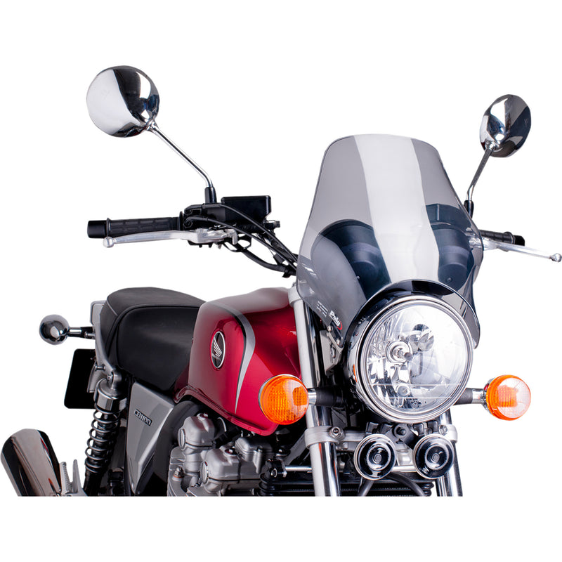 Puig Hi-Tech Parts Naked Windshield - 0869H For Triumph Motorcycles 2001-2025 | Moto Guzzi Stone 2019-2021 | Cagiva Raptor 125 2003-2012