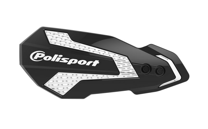 Polisport MX Flow Handguards Black White - 8308200013 Yamaha Dirt Bikes 2008-2024