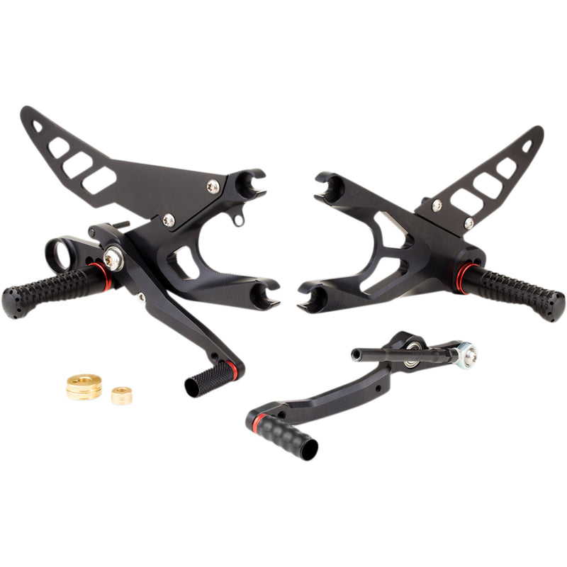 GILLES TOOLING 1623-0526 FXR-Y07-B FXR Rearset black - yamaha