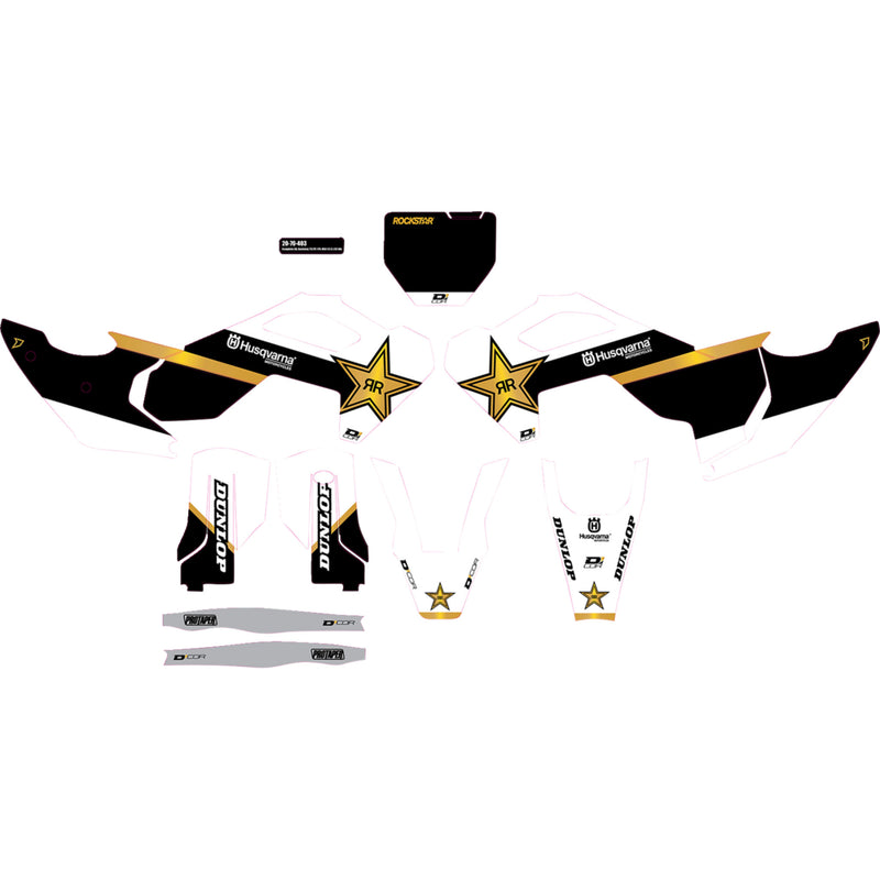 D'cor Visuals Graphic Kit - 20-70-403 Husqvarna Dirt Bikes 2023-2024
