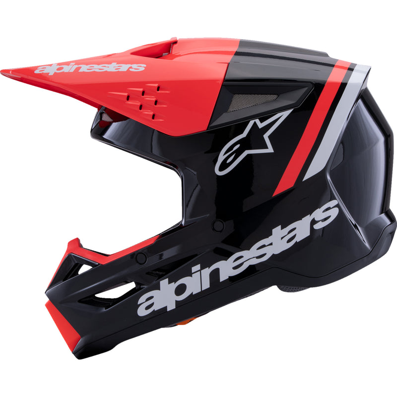 ALPINESTARS SM3 Radium Helmet - Gloss Black/Red Fluo/White