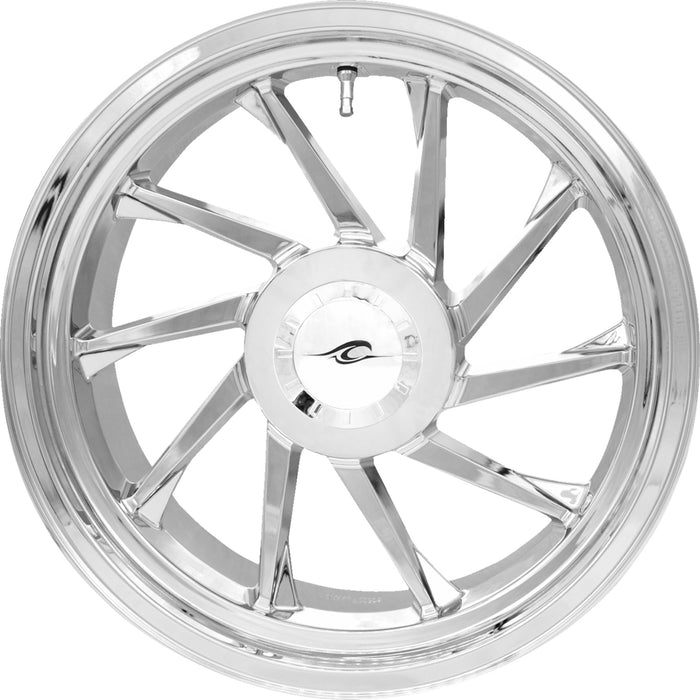 COASTAL MOTO 0202-2228 3D-HURR-187T-CH Hurricane 3D Wheel for Trike - Rear Right - Chrome - 18" - Trike