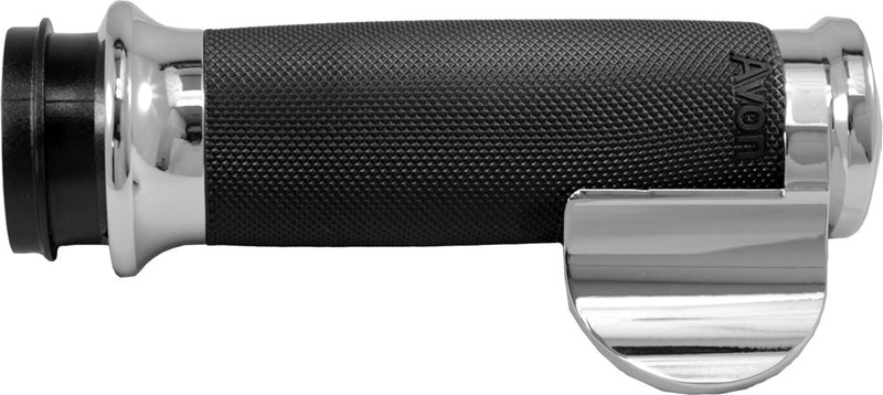 Avon Custom Contour Grips TBW Throttle Boss Chrome - CC-85-CH-BO-FLY For Harley Motorcycles 2008-2019