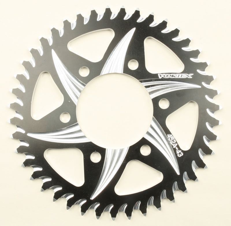 Vortex Rear CAT5 Sprocket Aluminum 43T-520 Black - 452AZK-43 Kawasaki Motorcycles 1990-2014