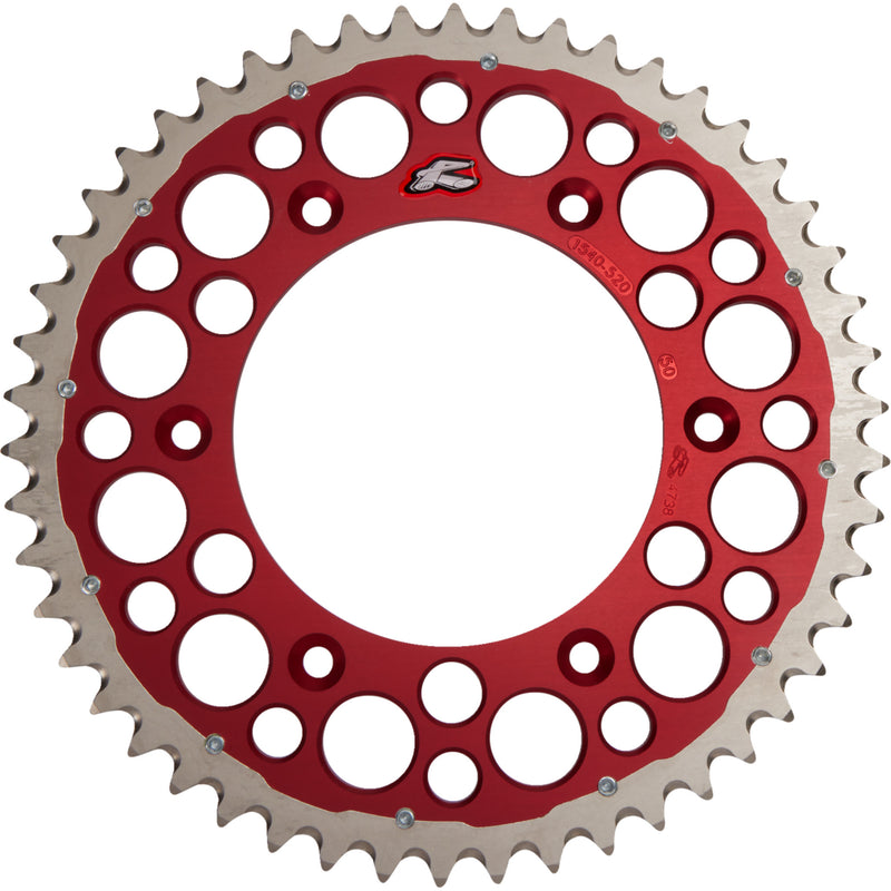 RENTHAL 1210-0822 1540-520-50GPRD Twinring™ Rear Sprocket 50 tooth - red
