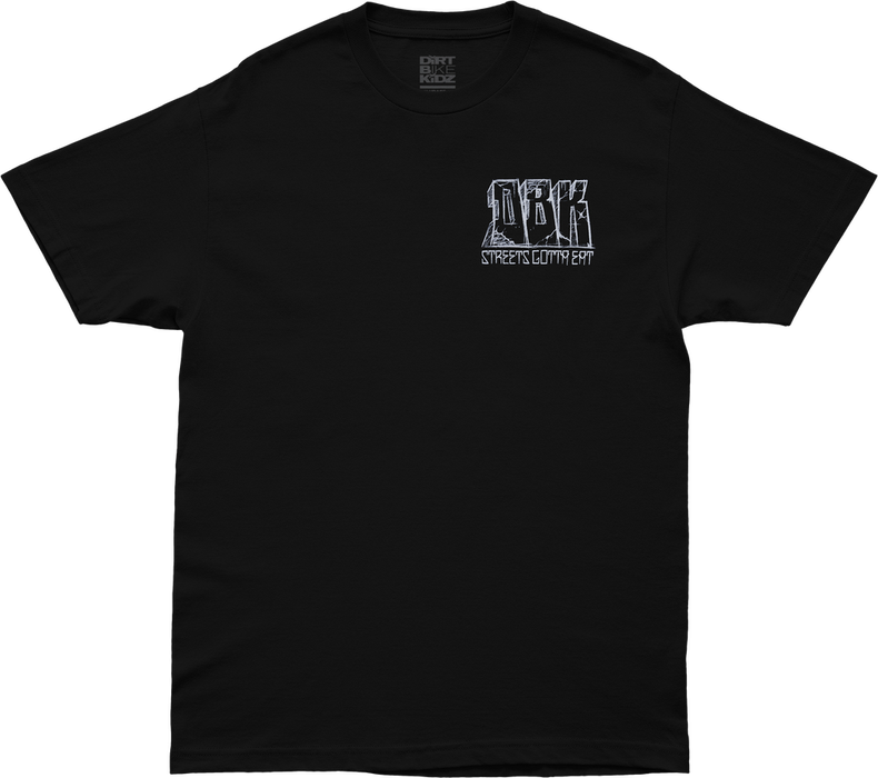 Dbk 325-00043M AT-STREETSEAT-M STREETS GOTTA EAT TEE BLACK MD