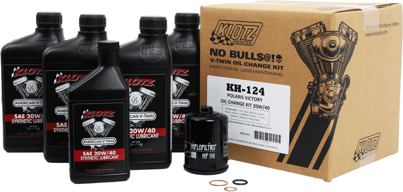 Klotz Oil 842-0171 KH-124 VICTORY 4.5QT SYNTHETIC OIL CHANGE KIT