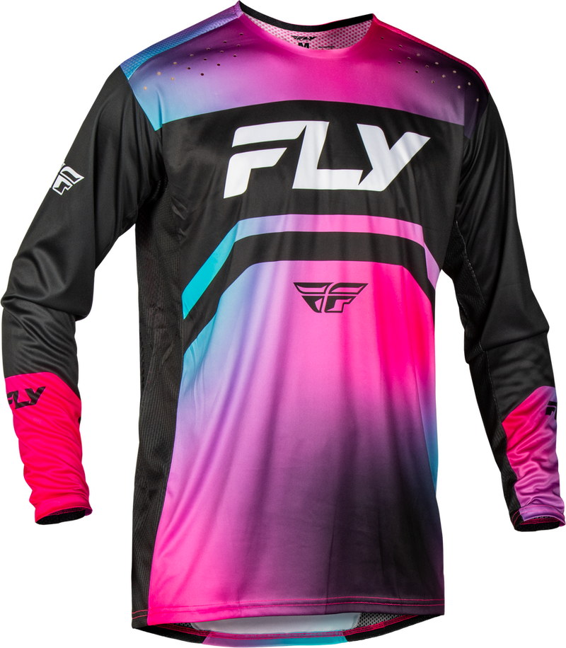 Fly Racing 378-051L 378-051L RAYCE BICYCLE JERSEY FUSCHIA/BLACK/TEAL LG