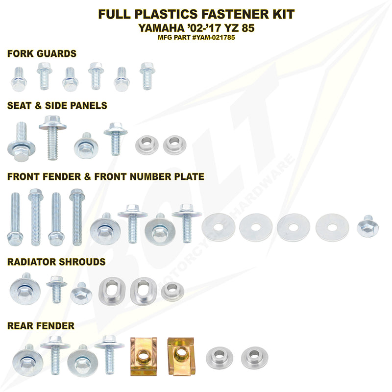 Bolt Body Work Fastener - YAM-021785 Yamaha YZ 85 2002-2021