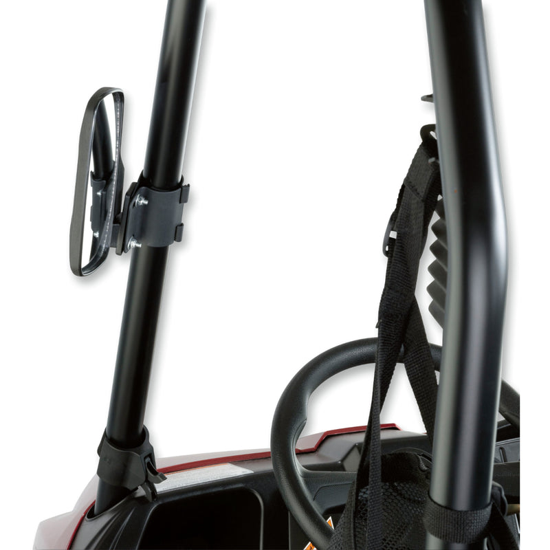 MOOSE OFFROAD 0640-1086 56-18081A UTV Sideview Mirrors Mirrors - Side View - Rectangle - Black - 1.5"