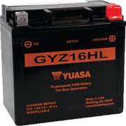 Yuasa Battery YUAM716GHL Yuasa GYZ16HL High Performance Maintenance Free AGM 12-Volt Battery - Photo - Primary