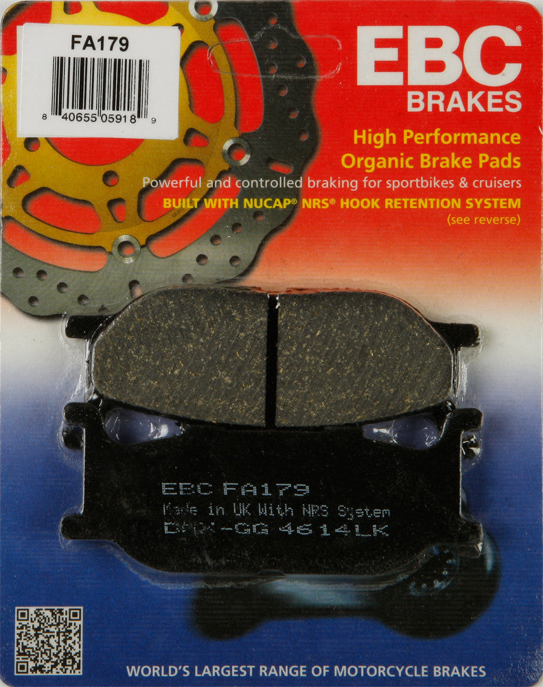 EBC Brake Pads - FA179 Yamaha Motorcycles 1992-2018