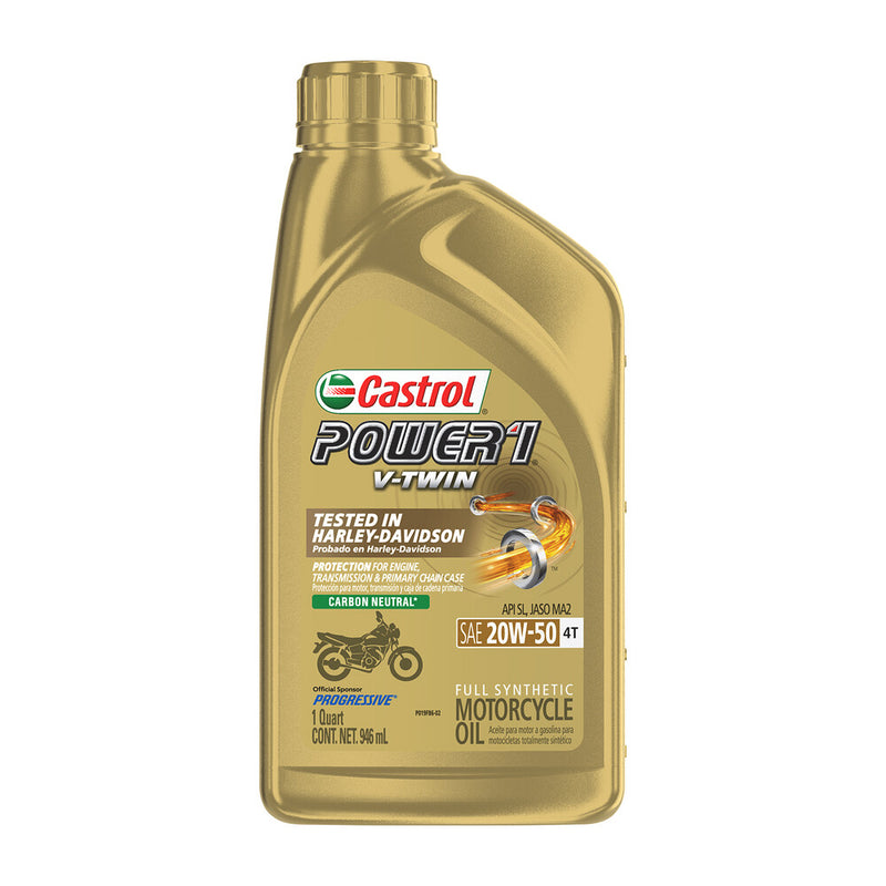 Castrol 83-0441 15D28D POWER 1 V-TWIN SYNTHETIC OIL 4T 20W50 1QT