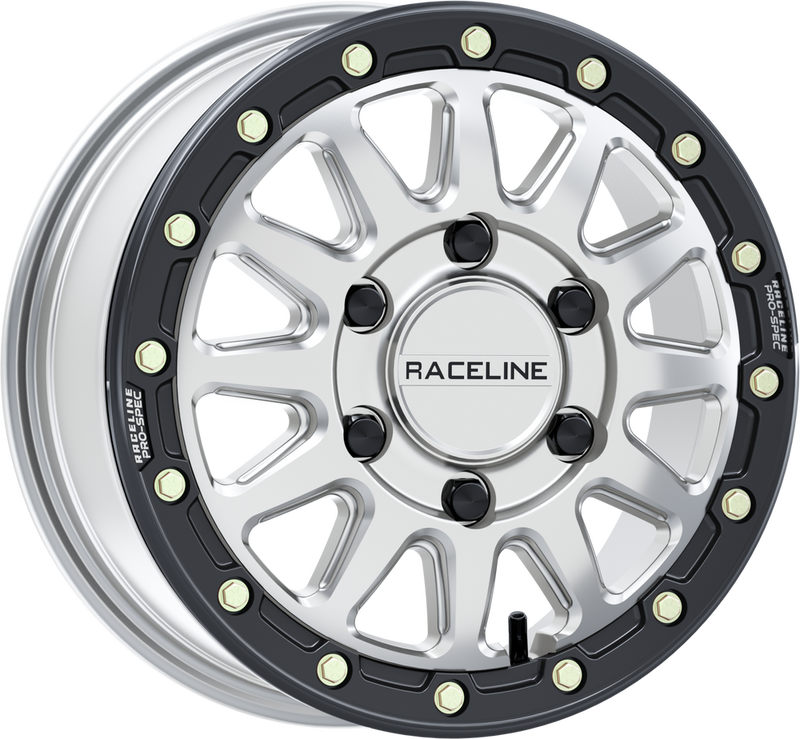 Raceline Wheels Alpha Bdlk 15X6.5 6/139.7 (+74MM) Silver Black - A14SB-56560+74 Can-Am Maverick 999T W Smart-Shox 2024