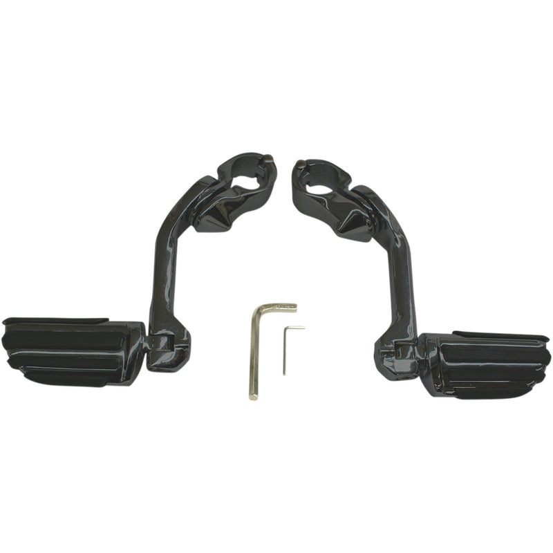 RIVCO PRODUCTS 1624-0362 MV120MB Highway Pegs With Mounting Arms Highway Peg Mount - Black