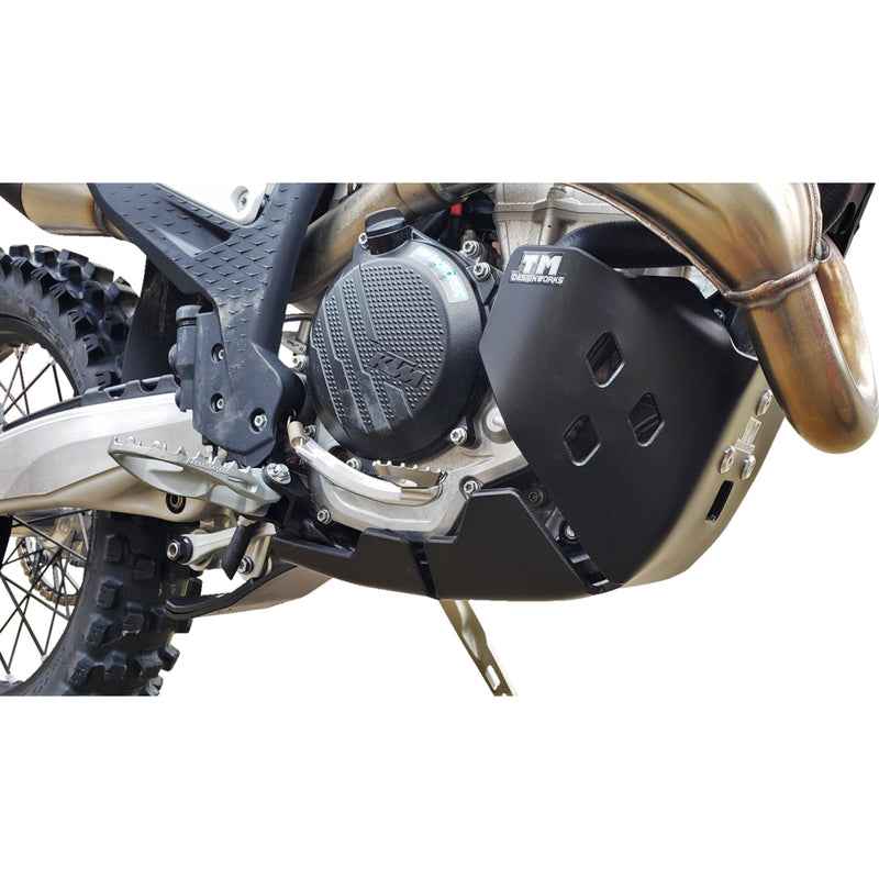 T.m. Designworks With Linkage Skid Plate - KHLG-362-BK For Gas Gas Dirt Bikes 2023-2025 | KTM 250 Factory Edition / SX-F 250 / XC-F 350 2022-2025