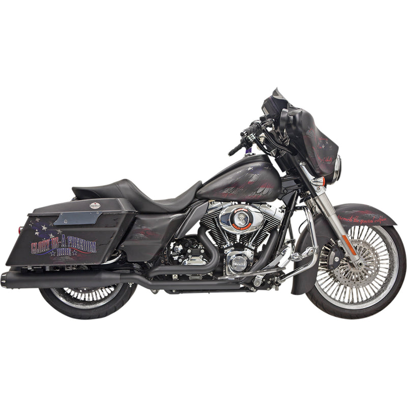 Bassani Xhaust Down Under 2-Into-2 Exhaust System - 1F76RB For Harley Touring 2009-2016