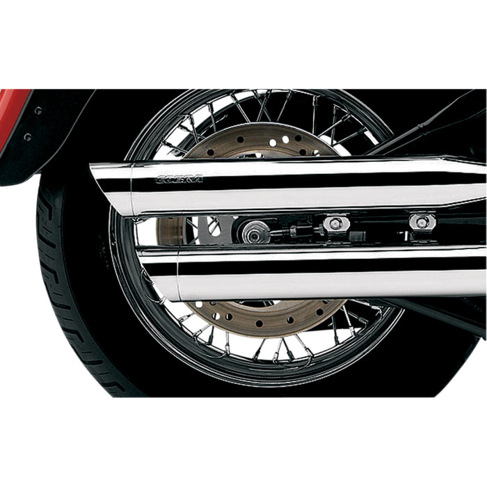 COBRA 1801-0360 6001 3" Slip-On Mufflers - Chrome Slashcut Mufflers