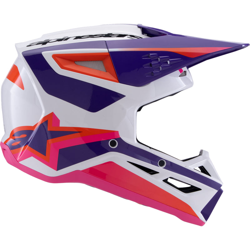 ALPINESTARS SM3 Heat Helmet - Gloss White/Purple/Pink